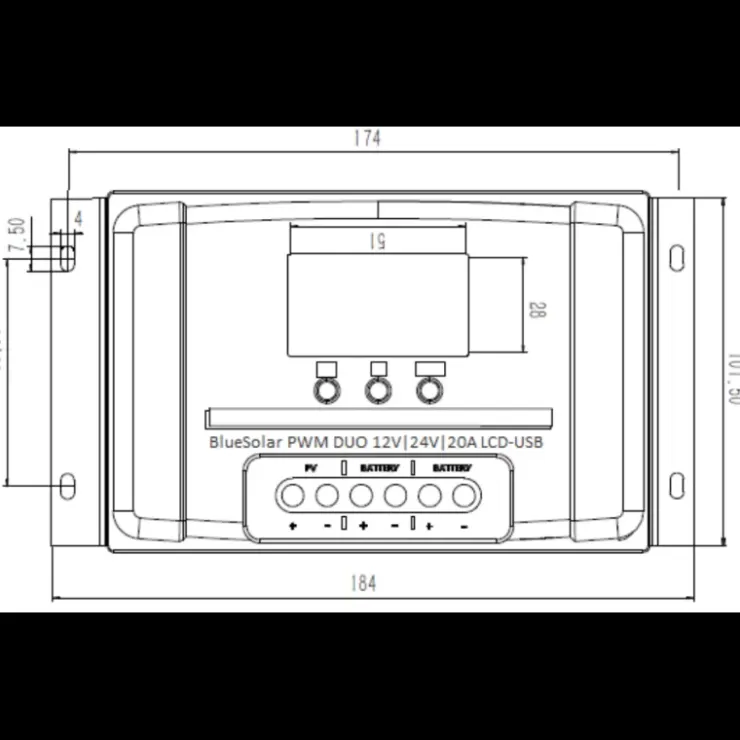 Victron Energy VICTRON BlueSolar DUO PWM 12/24V - 20A