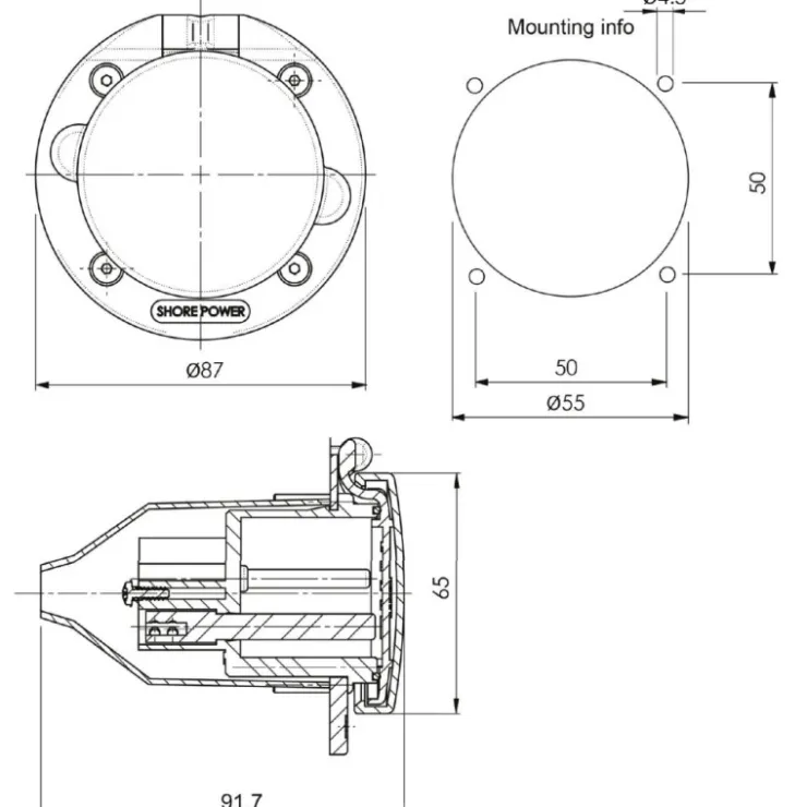 Sale Victron Energy VICTRON Socle de connexion AC - 16 A | PA6