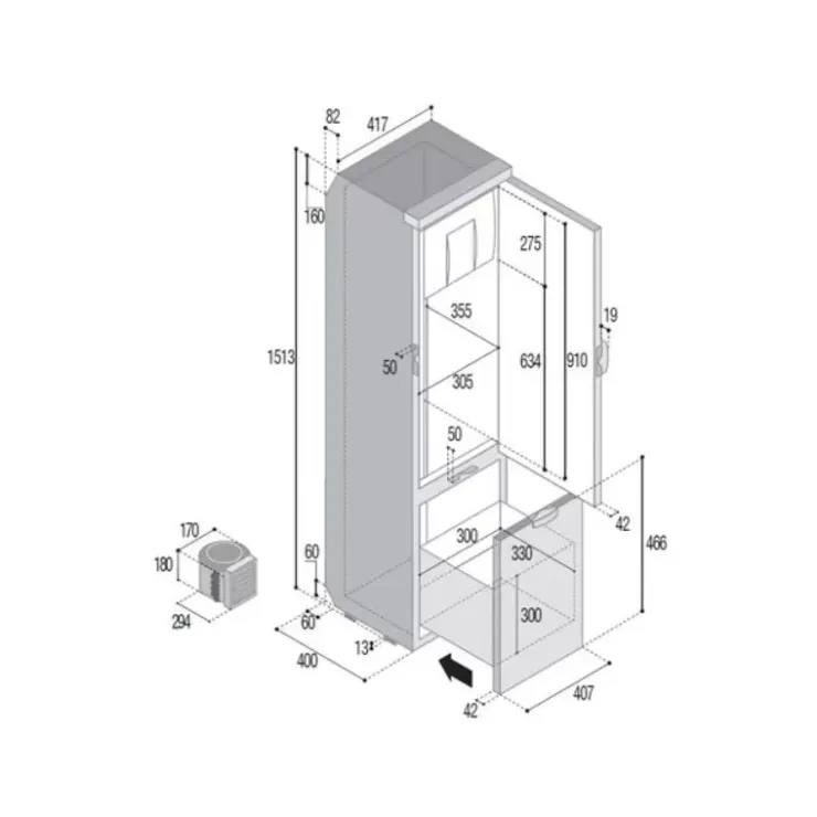 Vitrifrigo Slim150 CHR