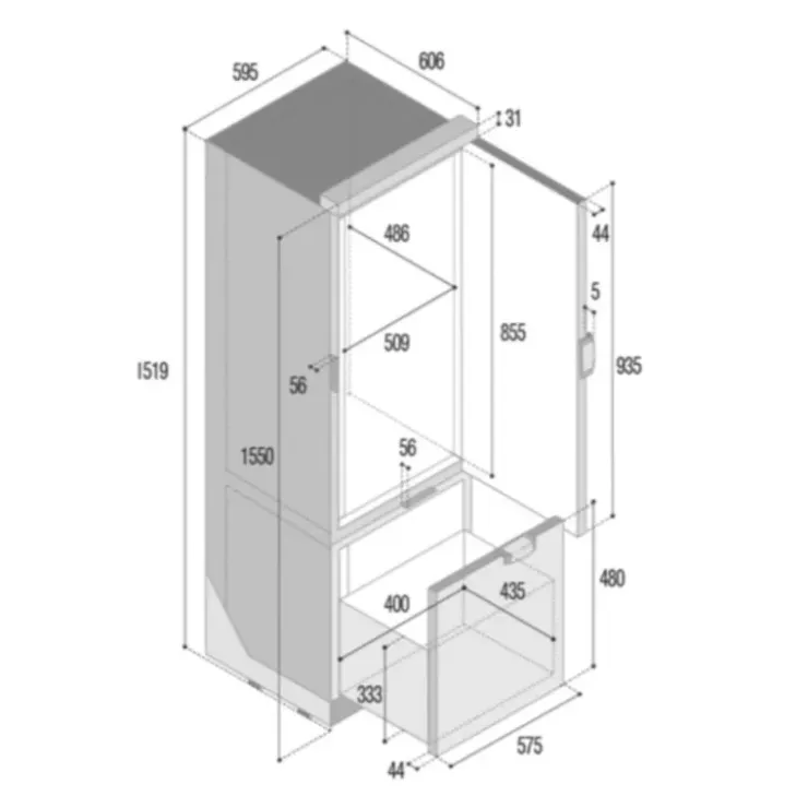 Online Vitrifrigo Slim250 CHR HP