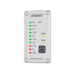 Votronic Voltmètre à LED 2 batteries