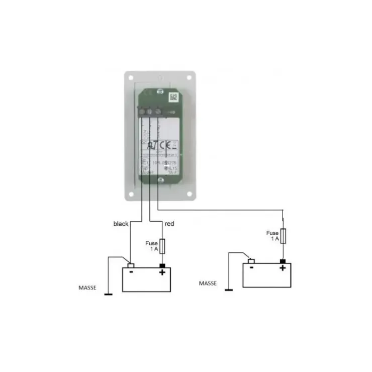 Votronic Voltmètre à LED 2 batteries