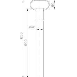 Online WINTERHOFF Béquille ø 48 | 600 mm