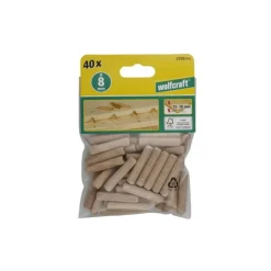 Best Wolfcraft Cheville bois | ø 8 x 40 mm | 40 pièces