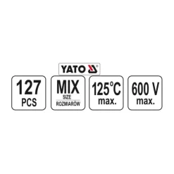 Clearance YATO Kit 127 gaines thermorétractable 2:1