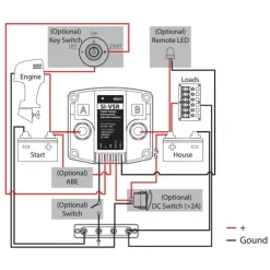 New YIS MARINE SI-VSR Relais sensible à la tension avec isolateur Starter